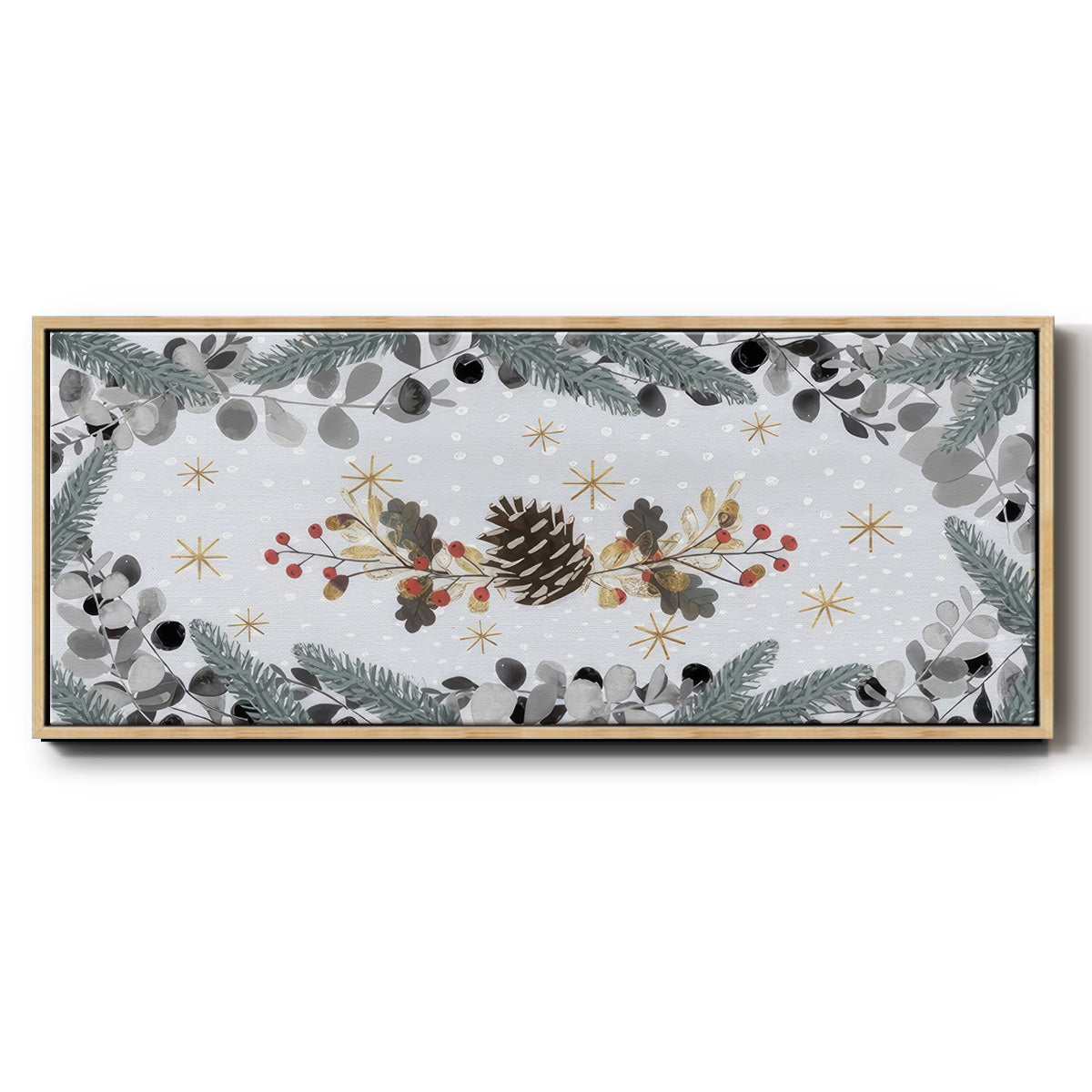 Cozy Christmas Collection D - Floater Framed Canvas Print