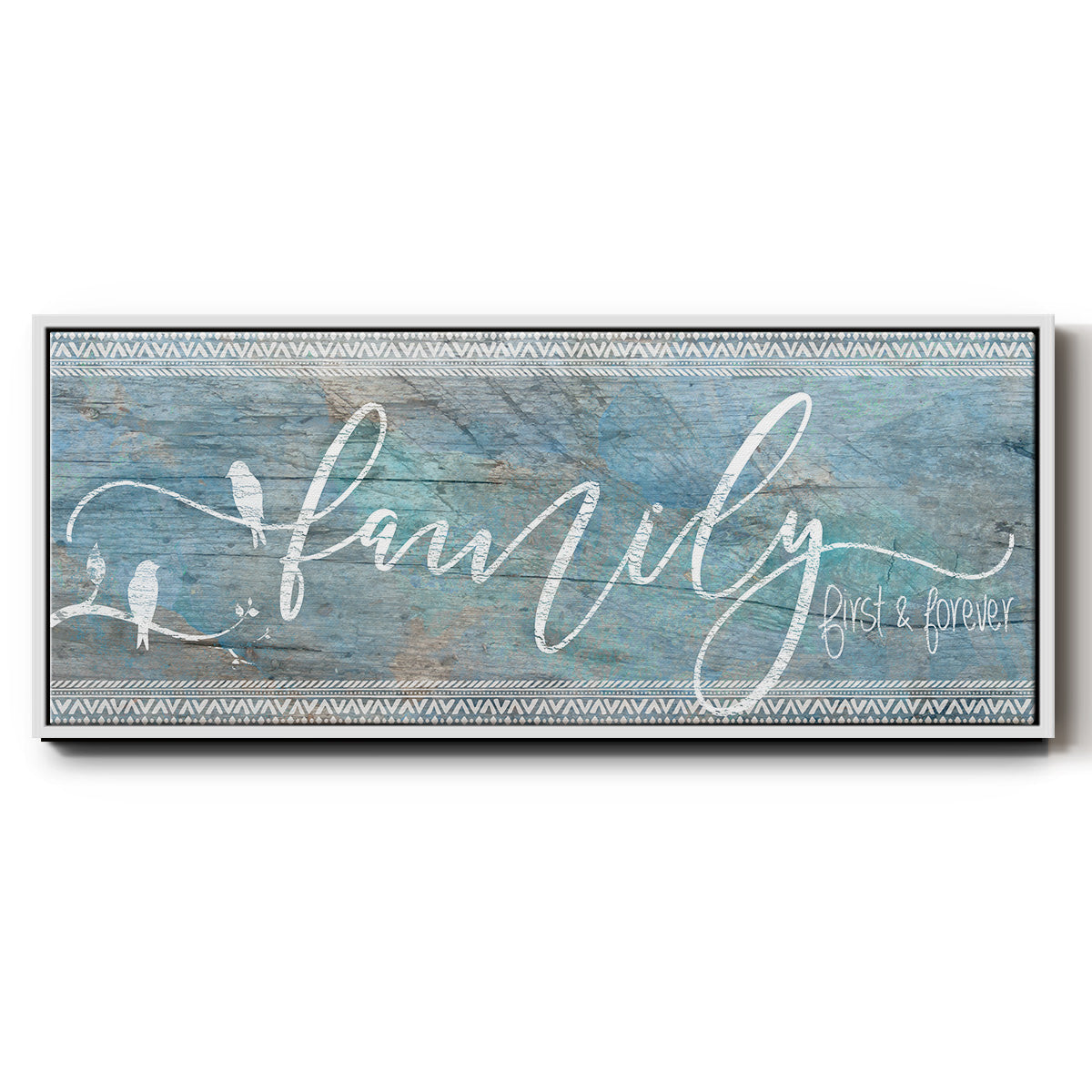 Family First - Floater Framed Canvas Print