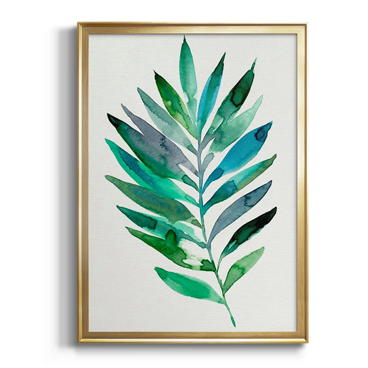 Palm Frond Flow III - Modern Framed Canvas Print