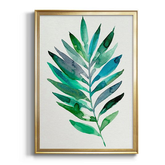 Palm Frond Flow III - Modern Framed Canvas Print