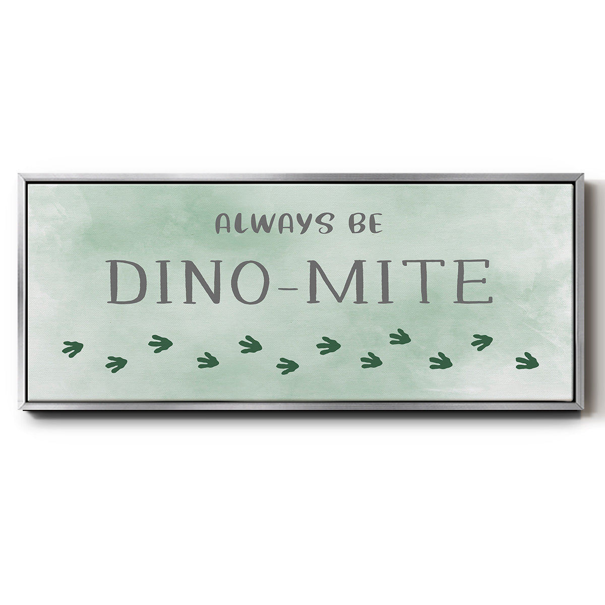 Dinomite - Floater Framed Canvas Print