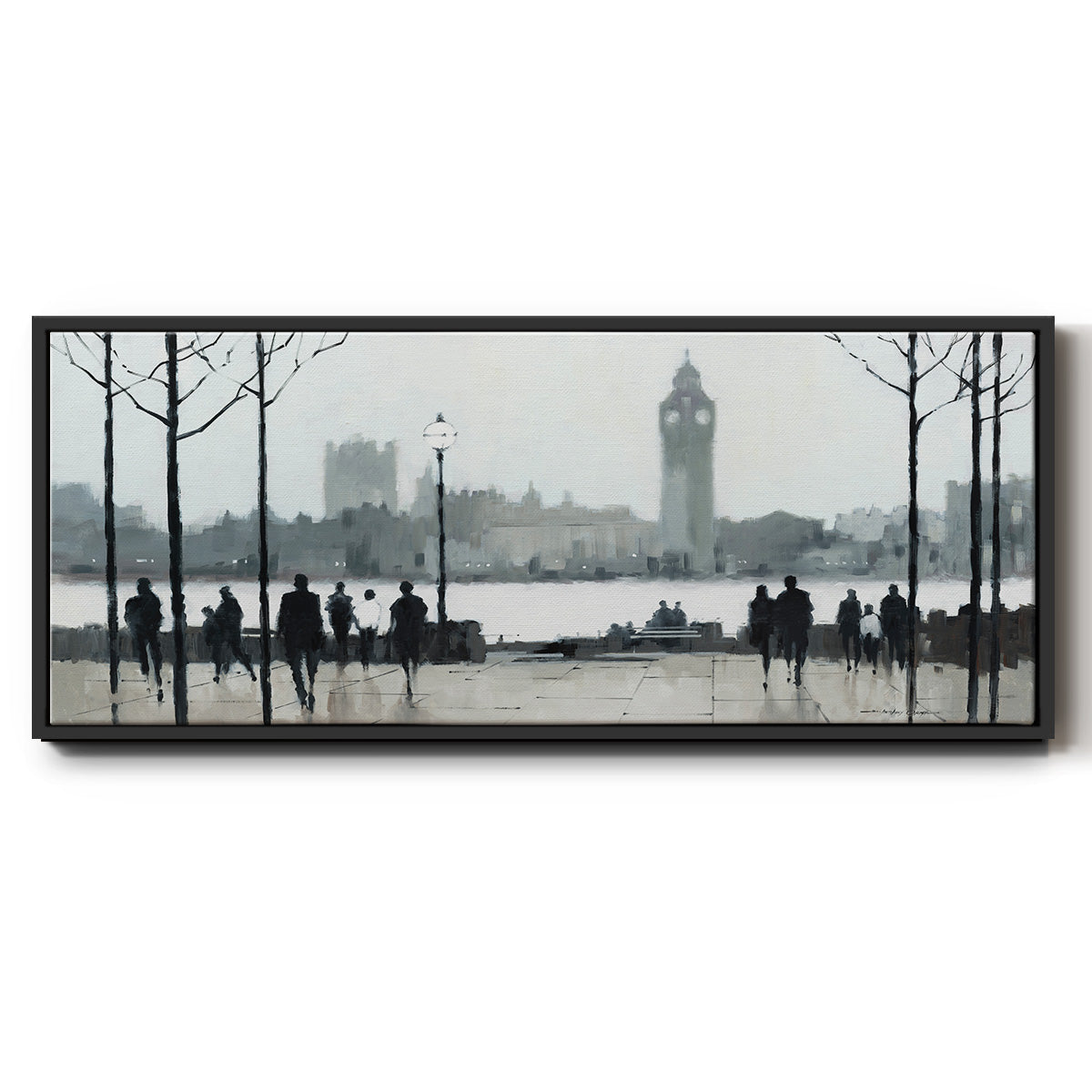 Morning London - Floater Framed Canvas Print