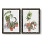 Purrfect Plants I - Premium Framed Canvas 2 Piece Set - Ready to Hang