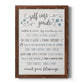 Guide to Self Care - Barnwood Framed Canvas Print