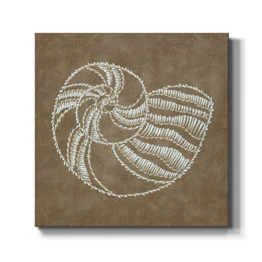 Embroidered Shells II - Canvas Art Print