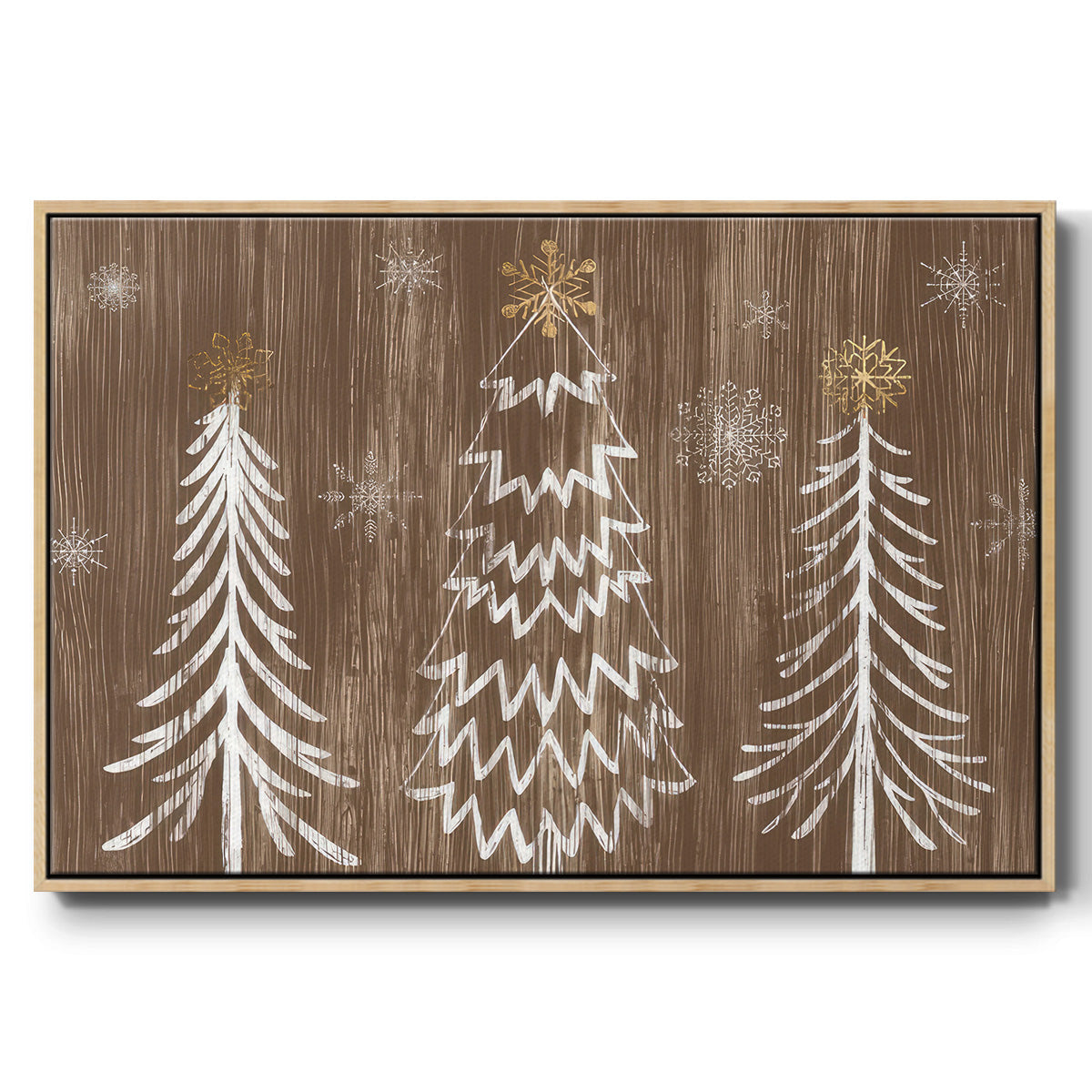 Barnwood Wonderland Collection A - Framed Gallery Wrapped Canvas in Floating Frame