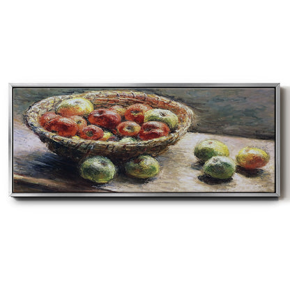 The Plate with Apples, 1880 - Floater Framed Canvas Print