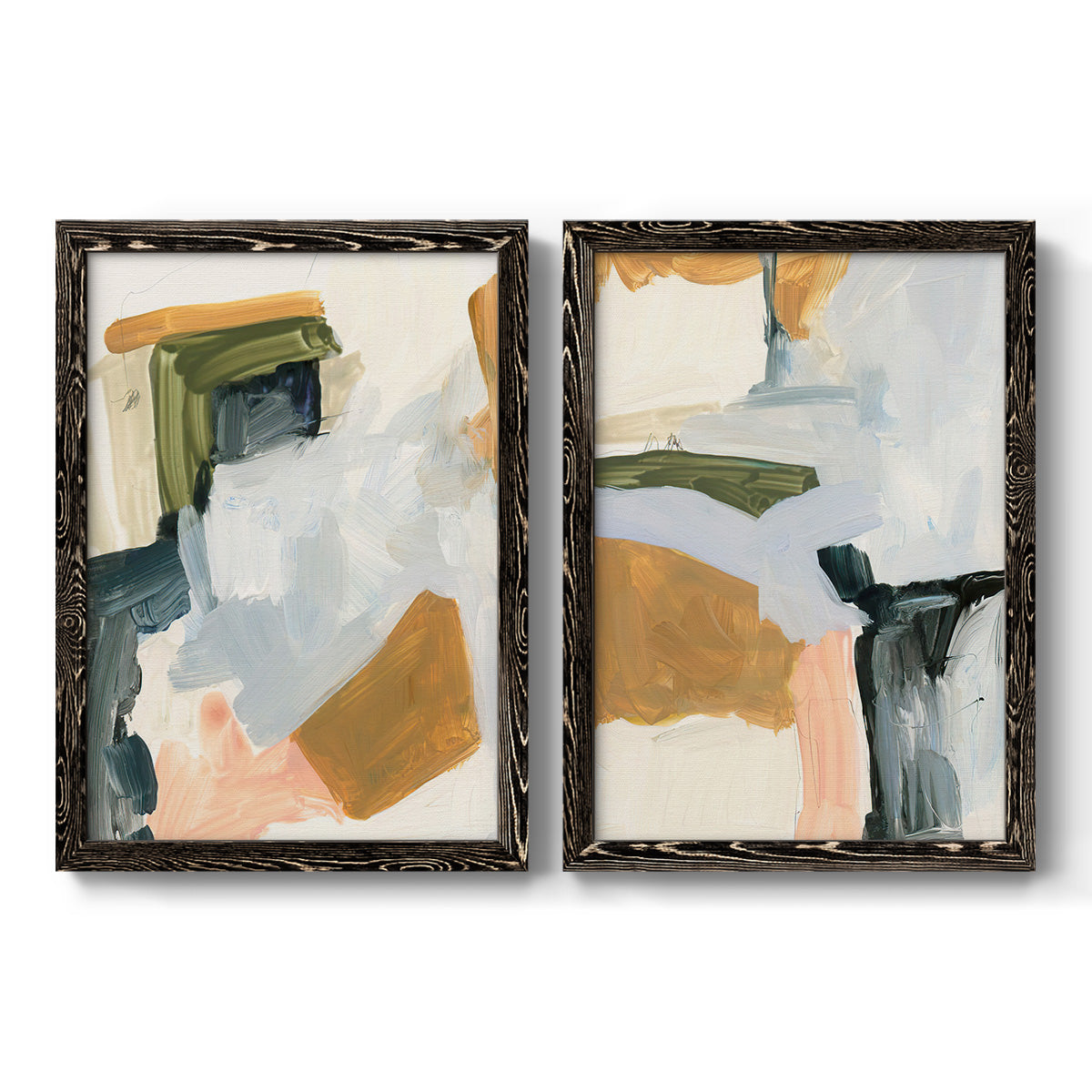 Palette Meld I - Premium Framed Canvas 2 Piece Set - Ready to Hang