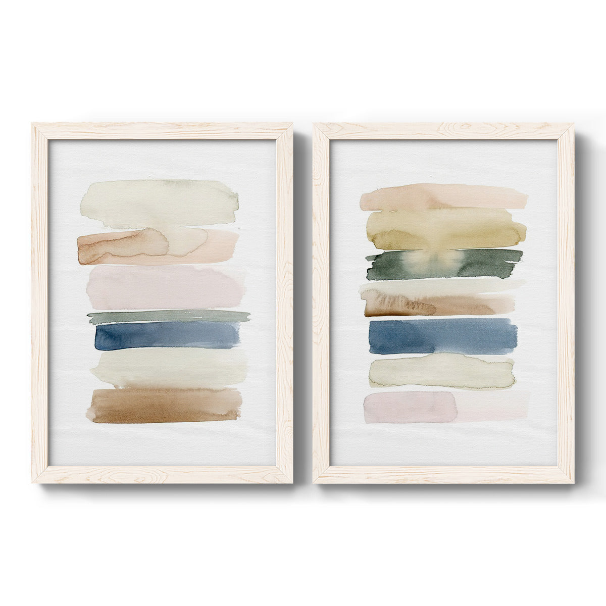 Faint Swatches I - Premium Framed Canvas 2 Piece Set - Ready to Hang