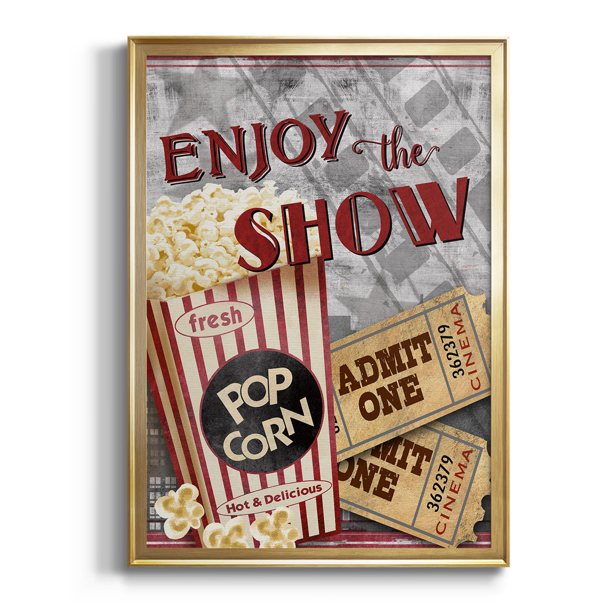 Movie Night I - Modern Framed Canvas Print