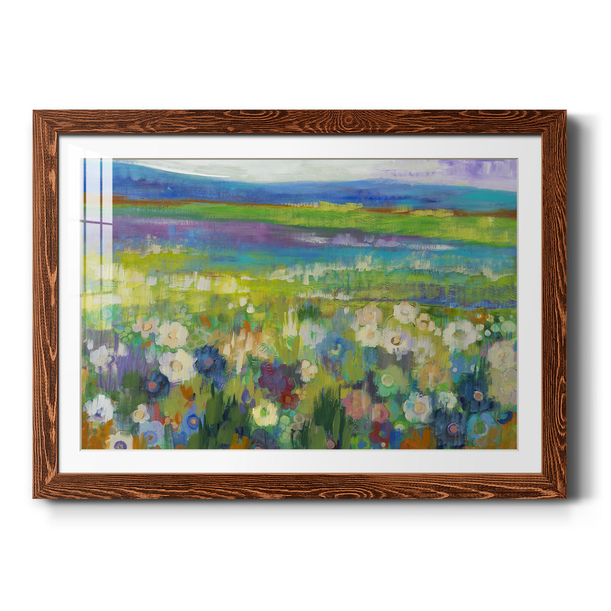 Flowerfields-Premium Framed Print - Ready to Hang