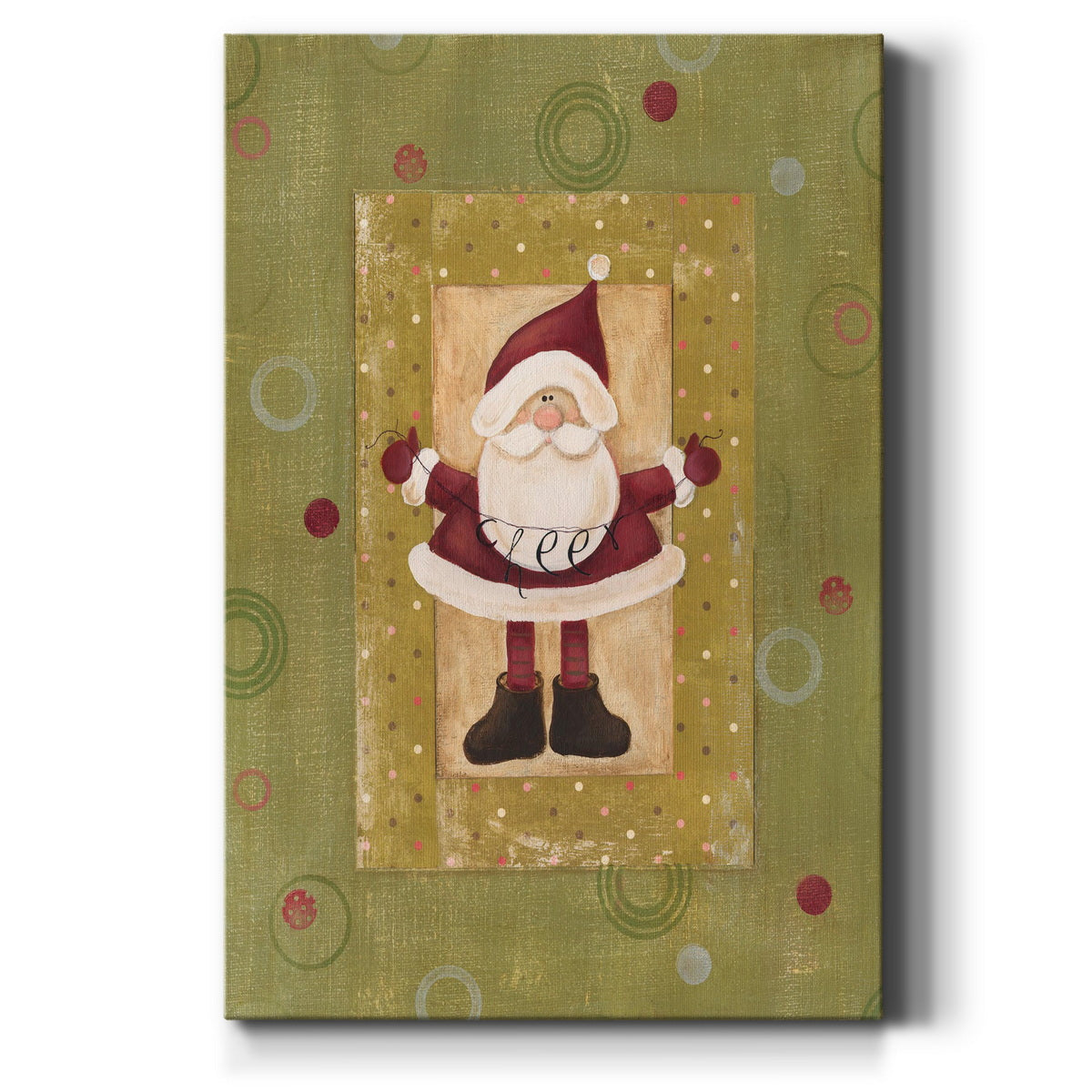 ot Cheer Santa Premium Gallery Wrapped Canvas - Ready to Hang