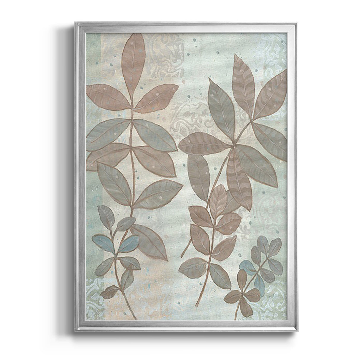 Leaf Cluster I - Modern Framed Canvas Print