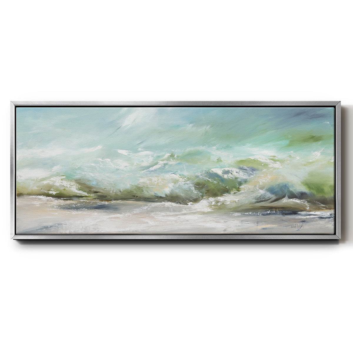 Dancing on the Waves - Floater Framed Canvas Print