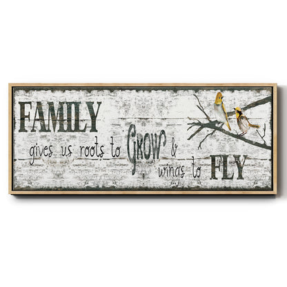 Family Gives Us - Floater Framed Canvas Print
