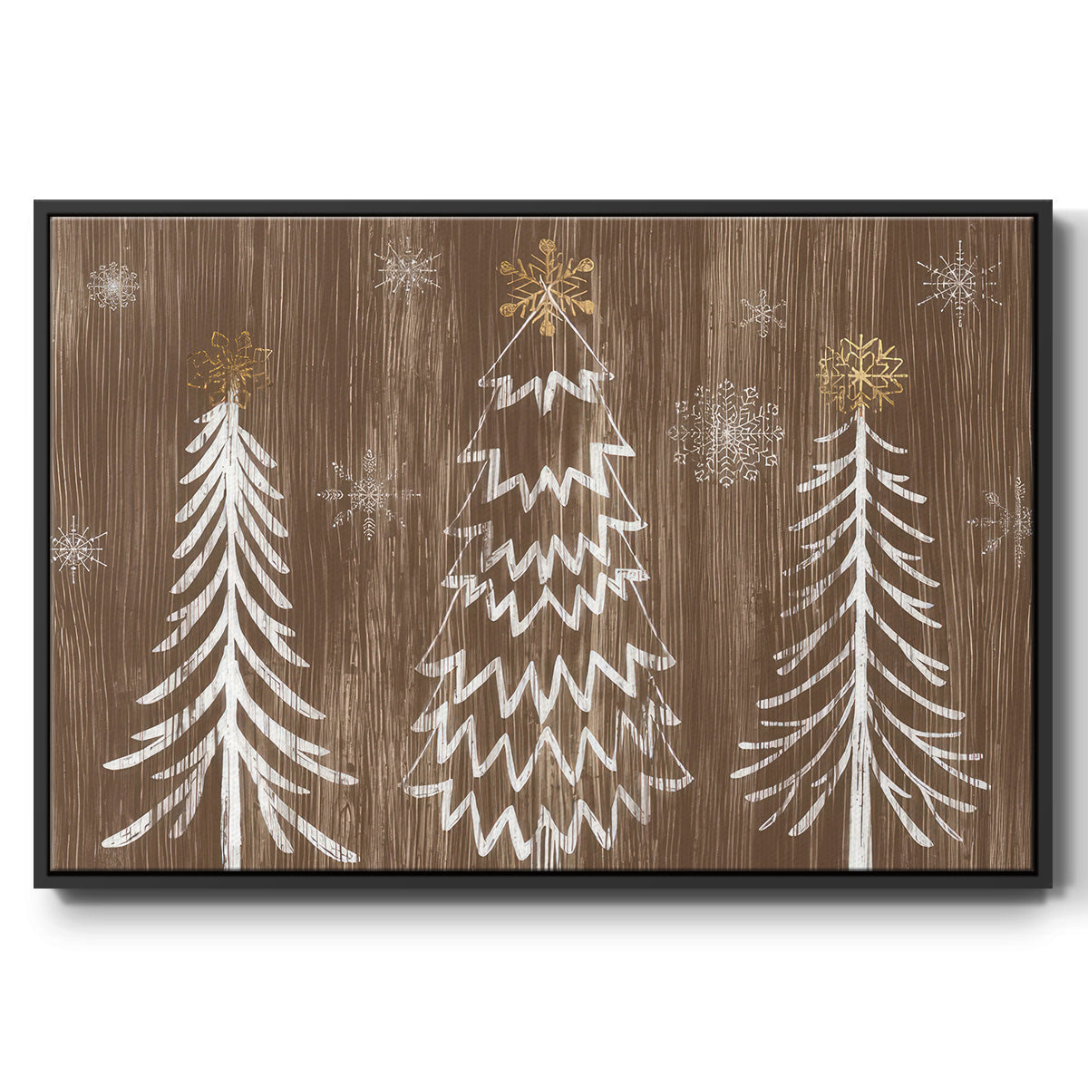 Barnwood Wonderland Collection A - Framed Gallery Wrapped Canvas in Floating Frame