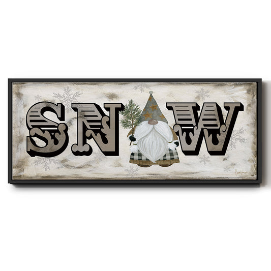 Winter Wonderland Friend Snow - Floater Framed Canvas Print