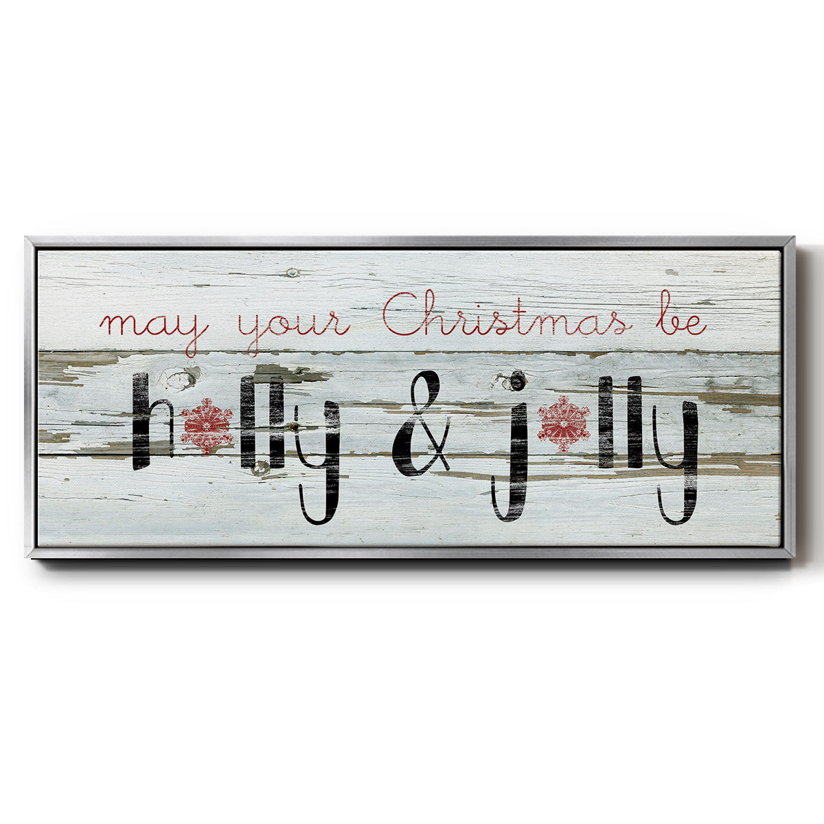 Holly & Jolly - Floater Framed Canvas Print