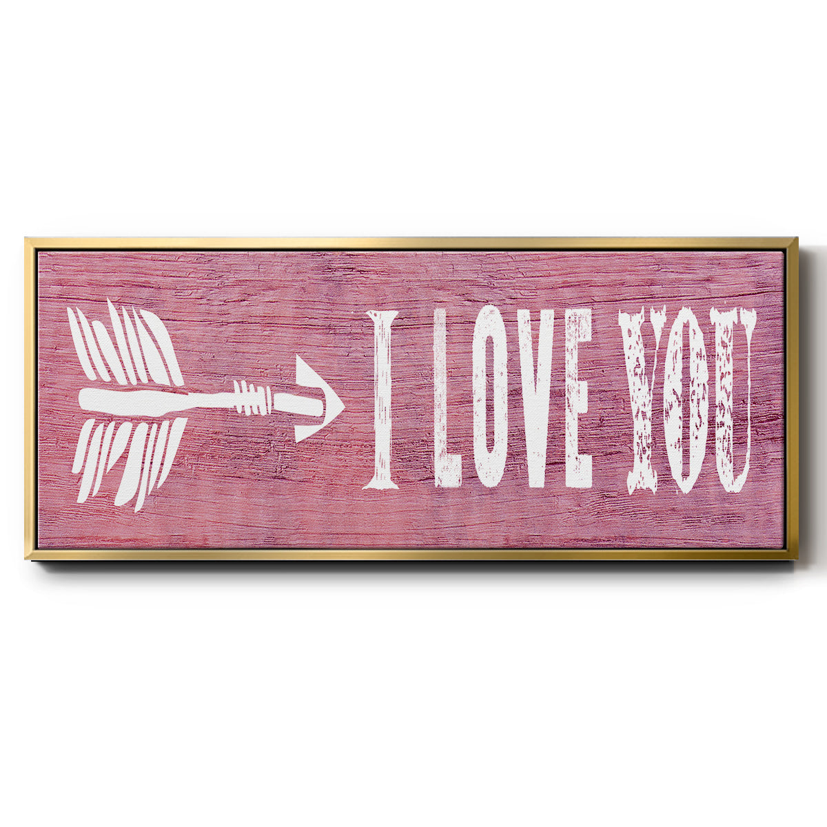 I Love You - Floater Framed Canvas Print