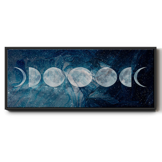 Moon Phases - Floater Framed Canvas Print