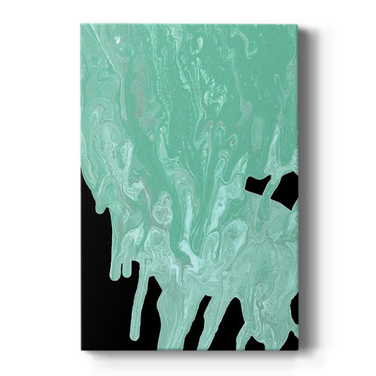 Teal Cascade I Premium Gallery Wrapped Canvas - Ready to Hang