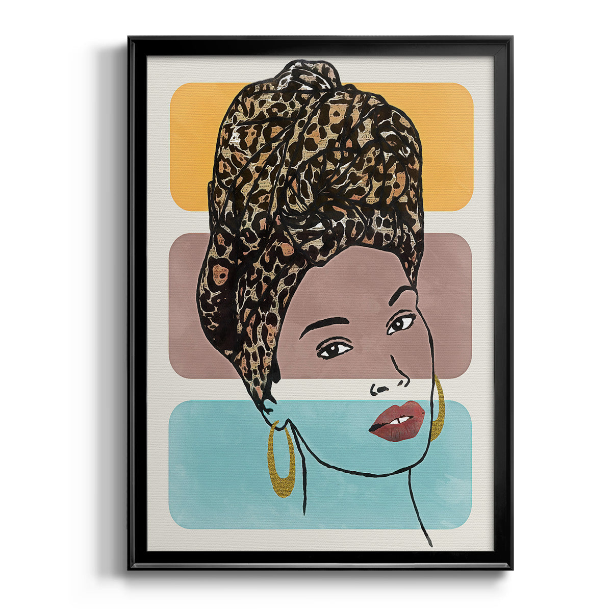 Head Wrap I - Modern Framed Canvas Print