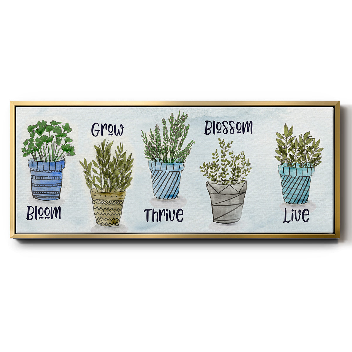 Potted Inspirations - Floater Framed Canvas Print