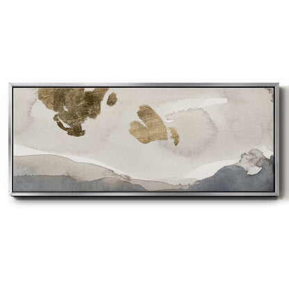Watercolor with Gold IV - Floater Framed Canvas Print