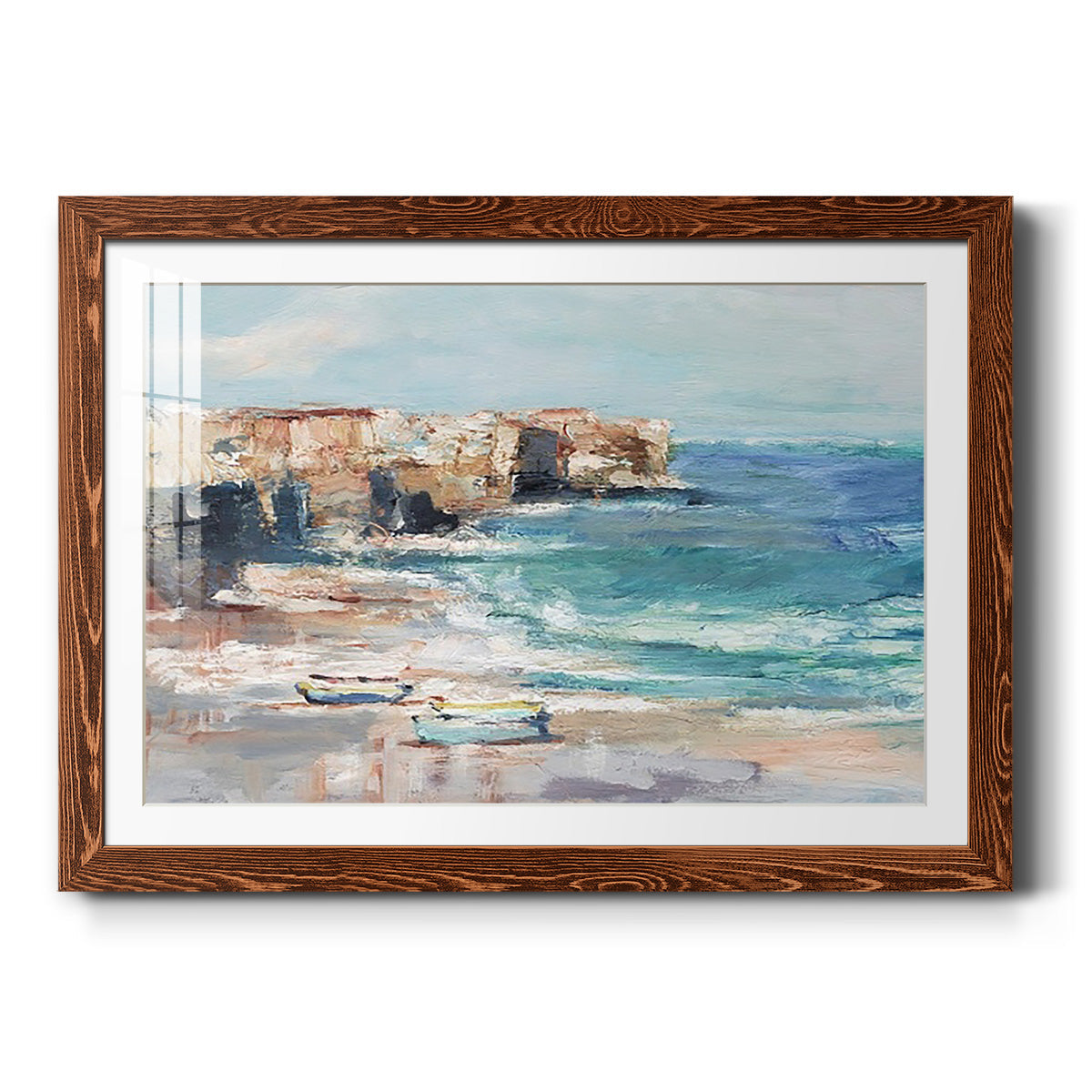 Sea Cliff Study I - Barnwood Framed Art Print