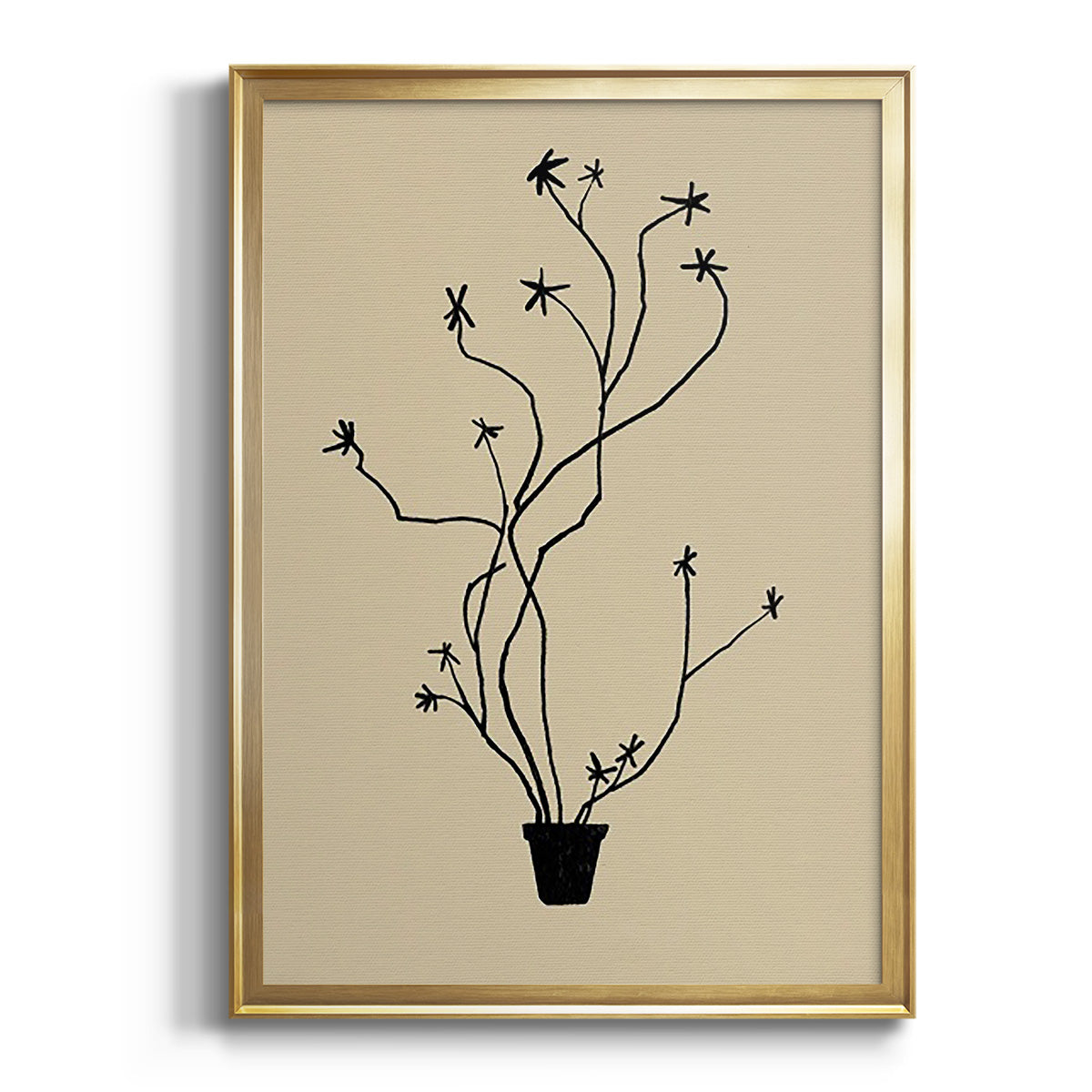 Spring Sprig Vase II - Modern Framed Canvas Print