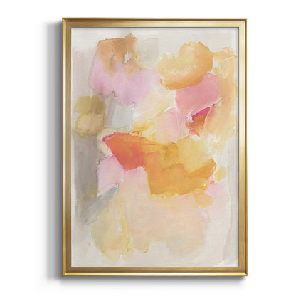 Warm Petals I - Modern Framed Canvas Print