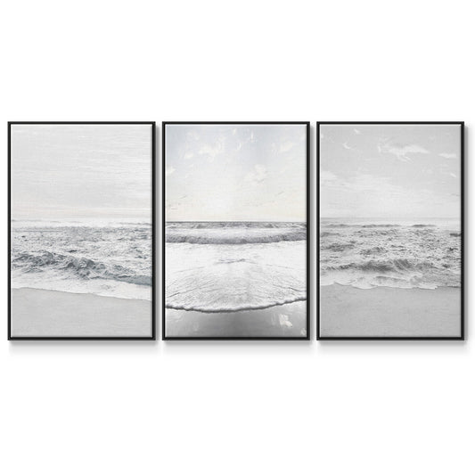 Gentle Tides I - Floater Framed Canvas Set