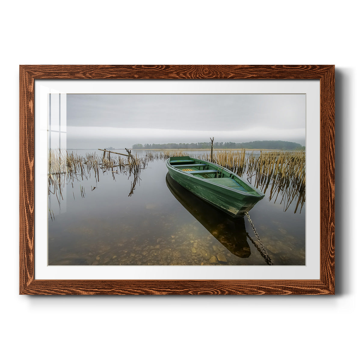 Green One - Barnwood Framed Art Print