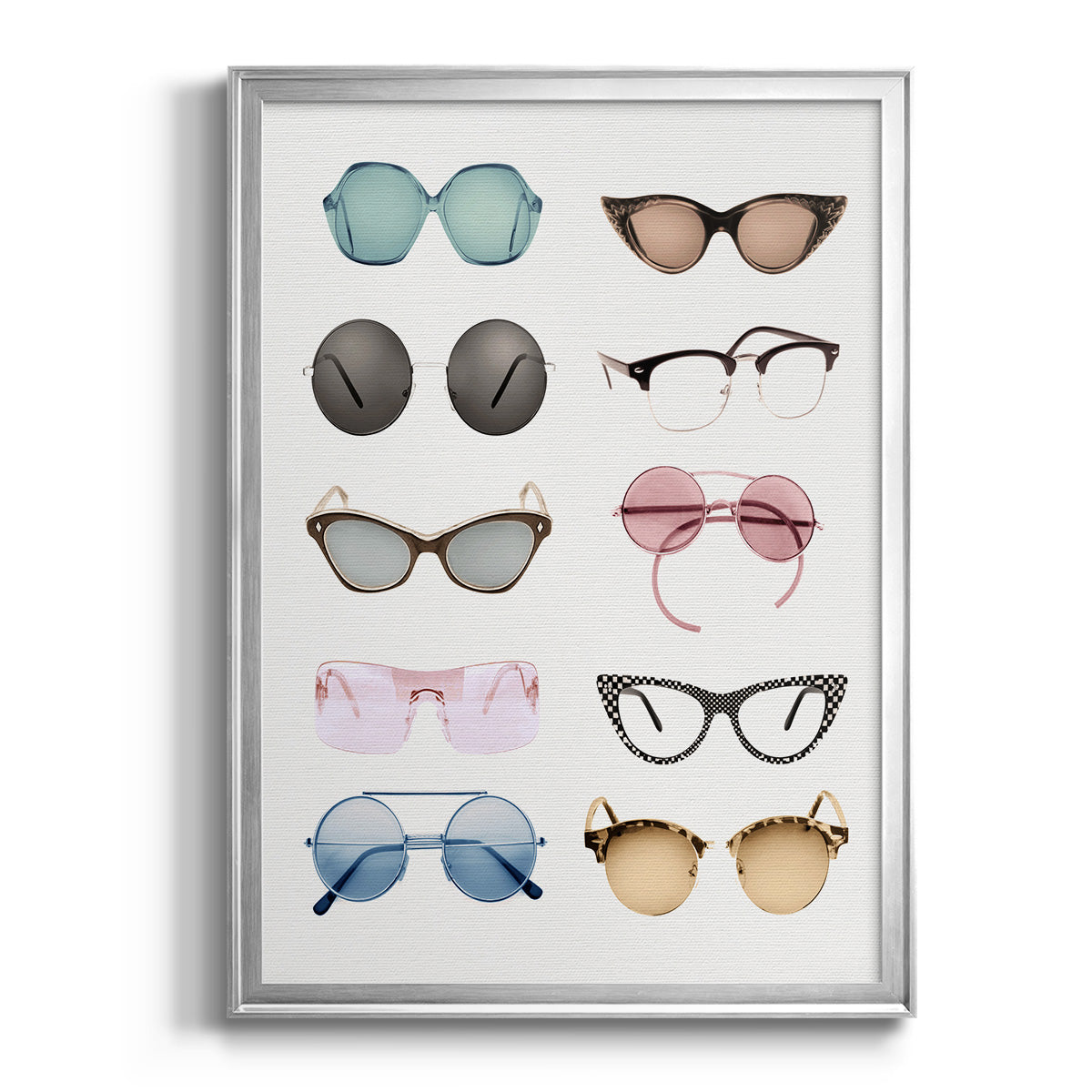 Vintage Glasses II - Modern Framed Canvas Print