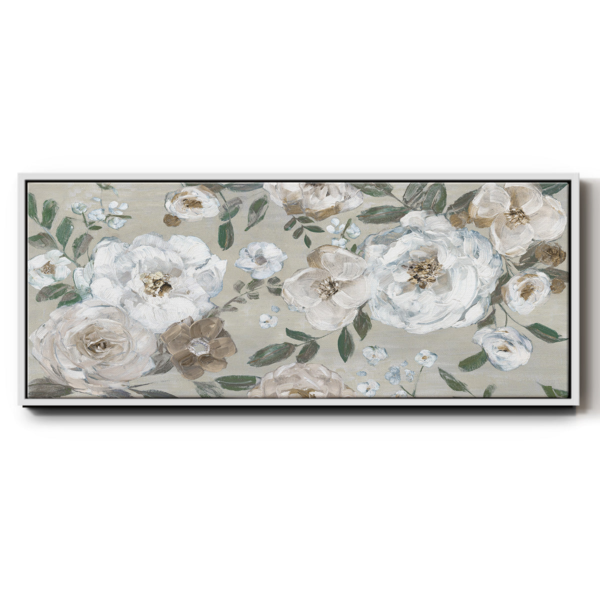 Rose Garden - Floater Framed Canvas Print