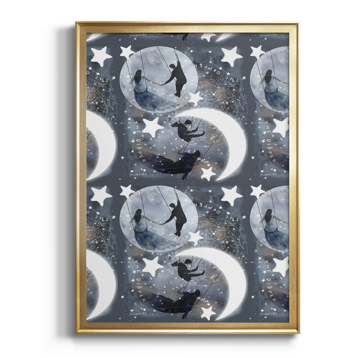 Celestial Love Collection E - Modern Framed Canvas Print