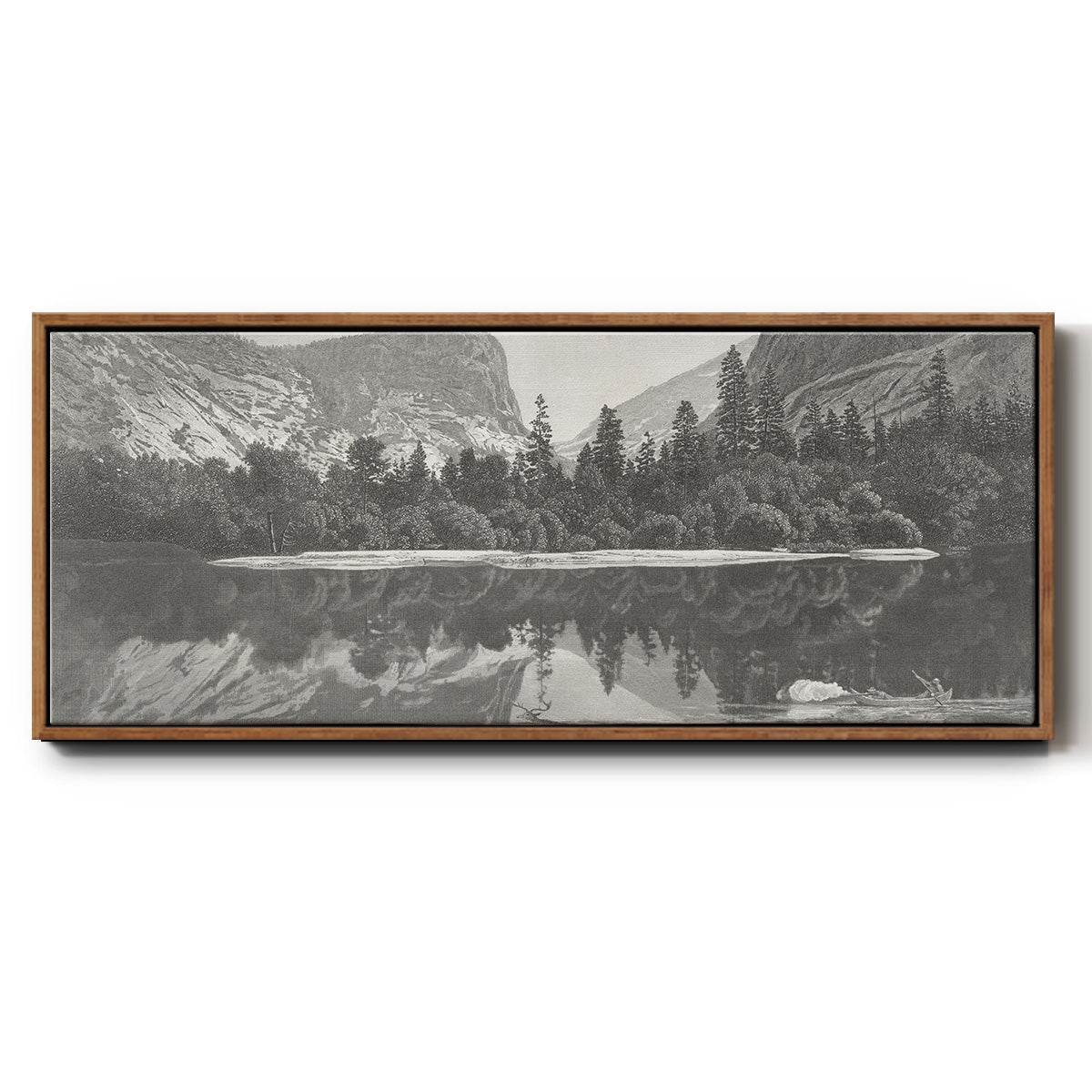 Mirror Lake, Yosemite Valley - Floater Framed Canvas Print