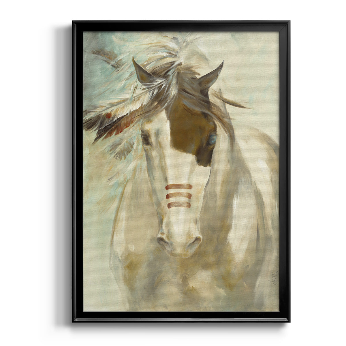 Warrior - Modern Framed Canvas Print