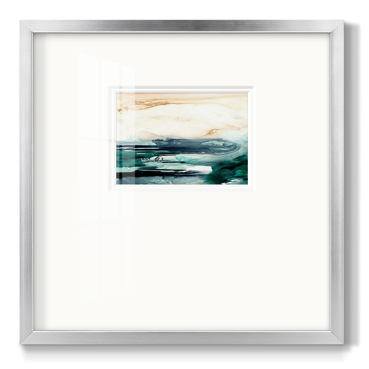 Sea Foam Flow II - Double Matboard Framed Print