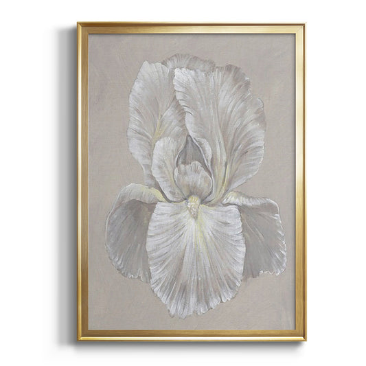 White Iris I - Modern Framed Canvas Print