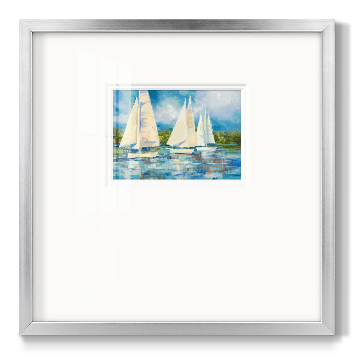 Clear Sailing - Double Matboard Framed Print