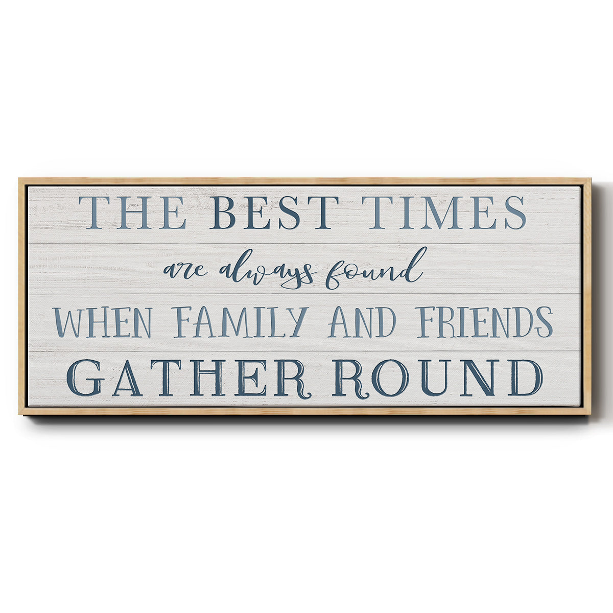 Family and Friends Gather - Floater Framed Canvas Print