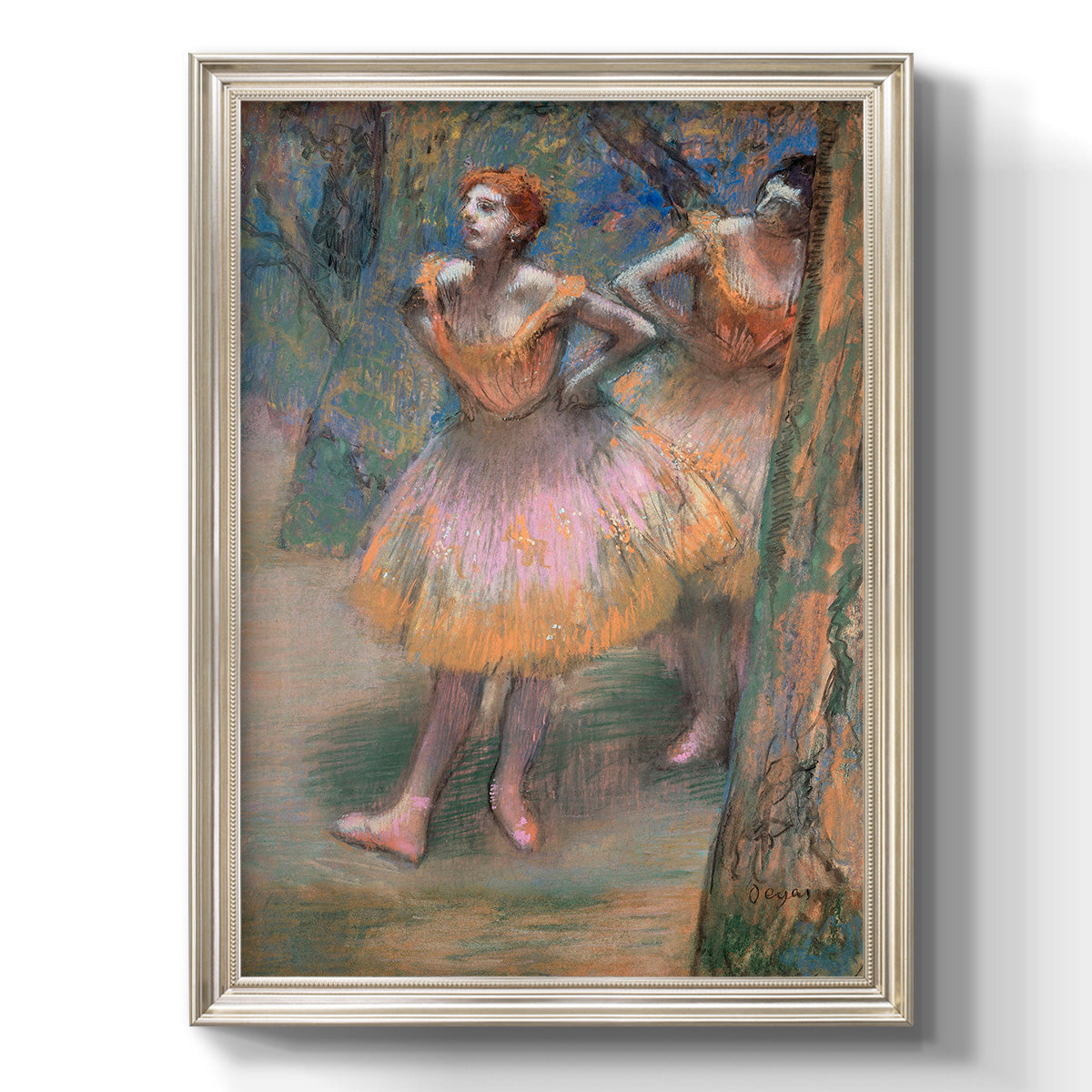 Two Dancers - Ornate Framed Canvas Print