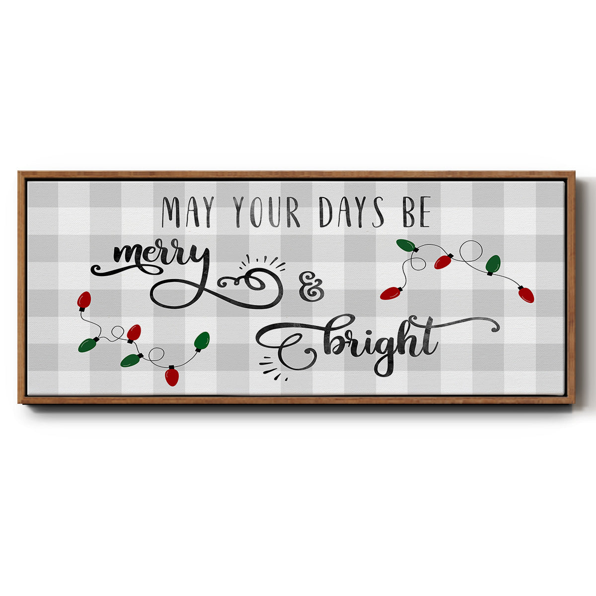 Buffalo Check Merry - Floater Framed Canvas Print