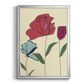 Colored Floral I - Modern Framed Canvas Print