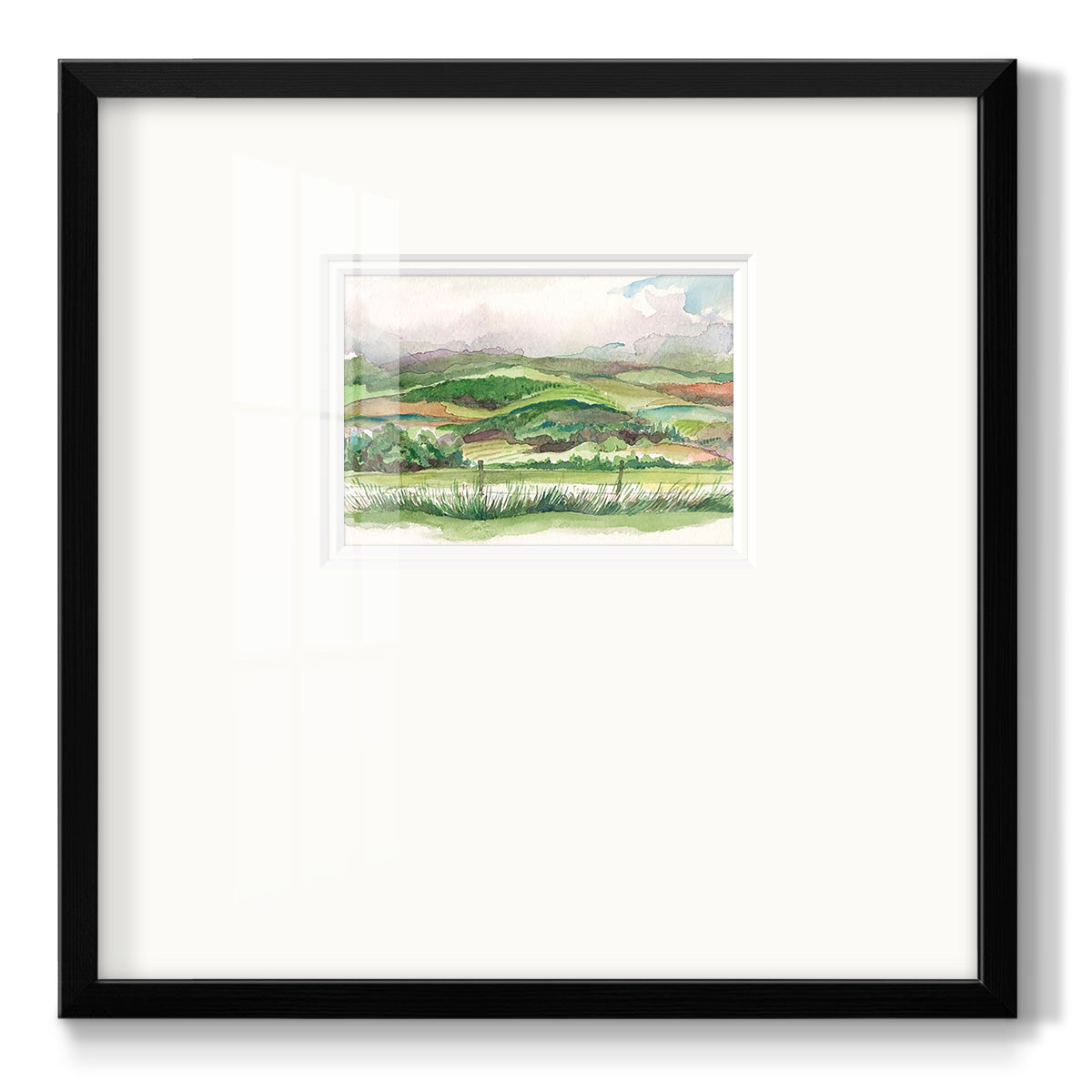 Bennachie Rain I - Double Matboard Framed Print