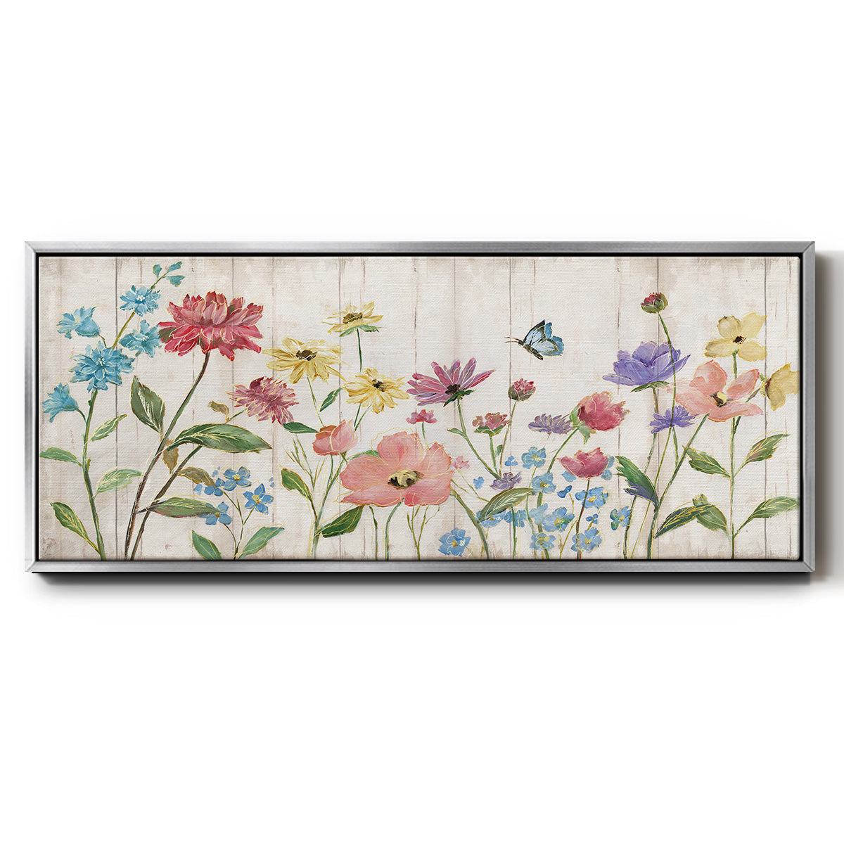 Wildflower Flutter On - Floater Framed Canvas Print