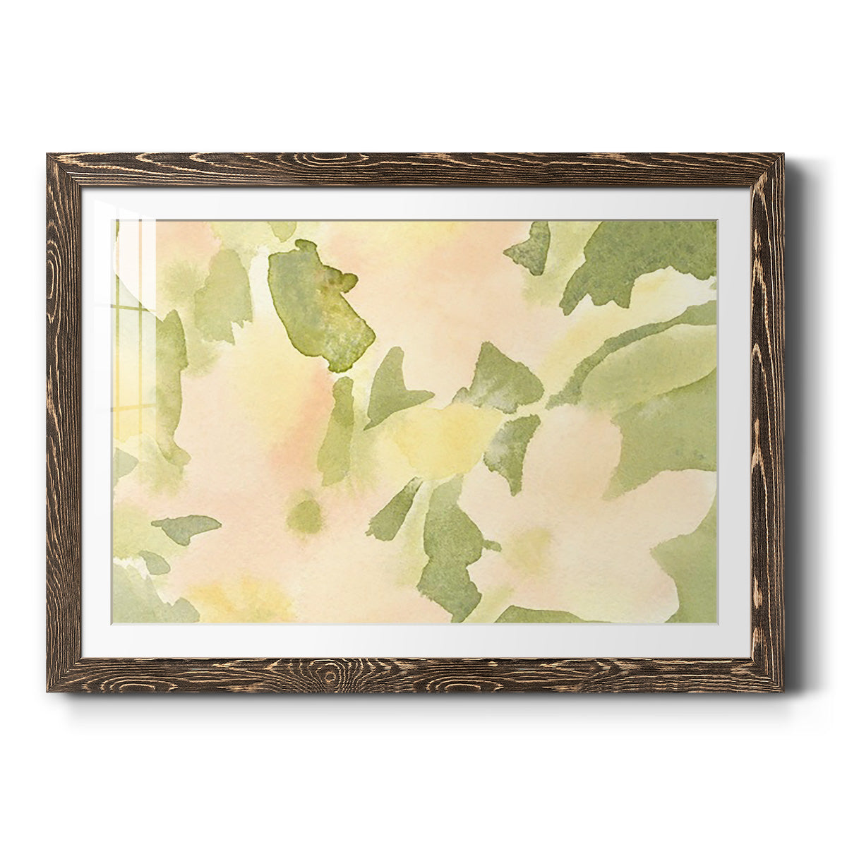 Verdant Floral Abstract I - Barnwood Framed Art Print