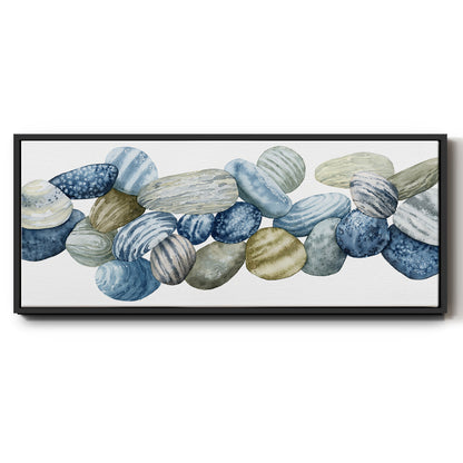 Found Pebbles III - Floater Framed Canvas Print