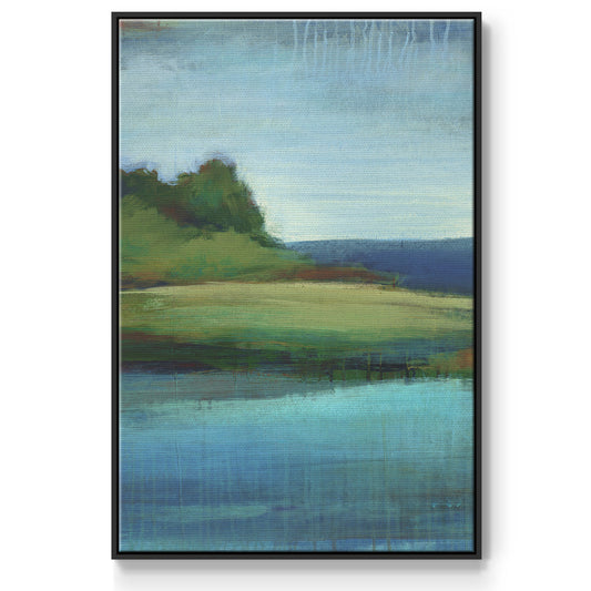 Silent Lakeside I - Floater Framed Canvas Print